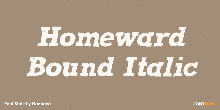 Homeward Bound Italic Poster