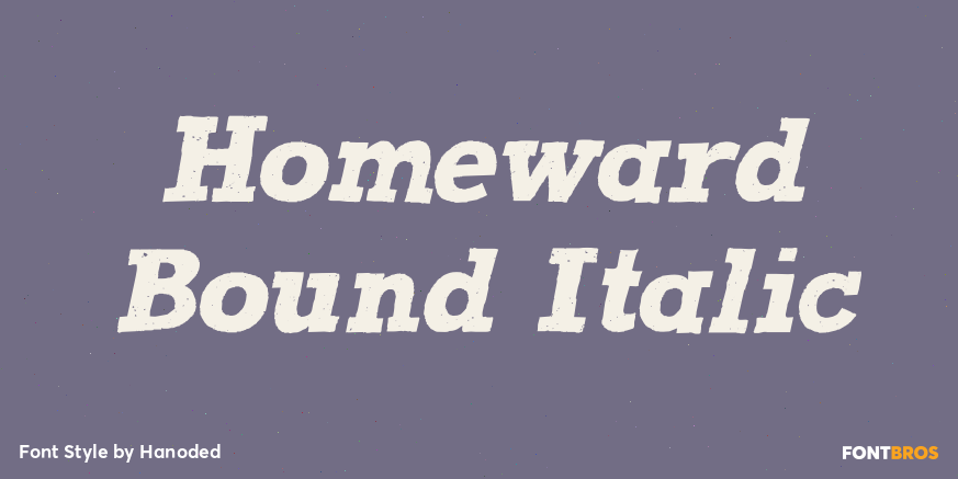 Homeward Bound Italic Poster