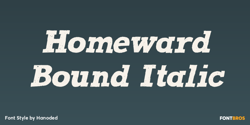 Homeward Bound Italic Poster