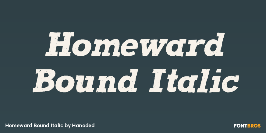 Homeward Bound Italic Poster