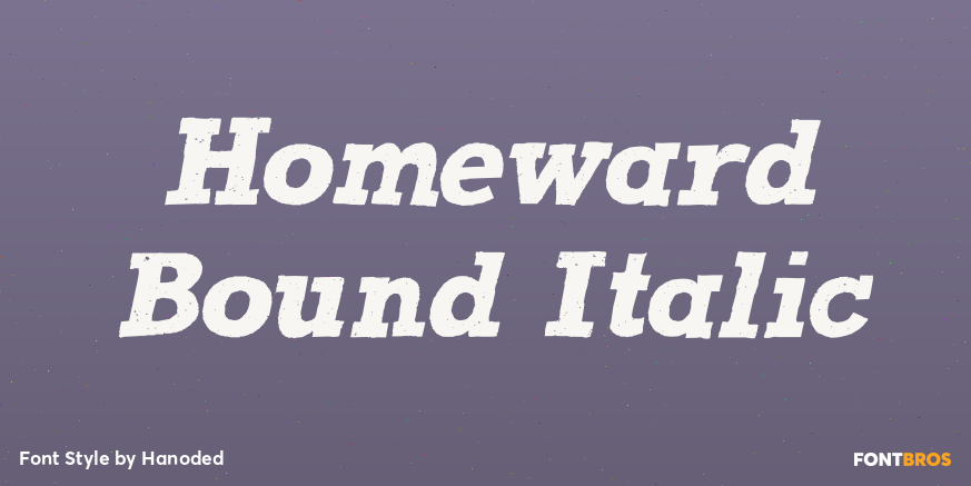 Homeward Bound Italic Poster