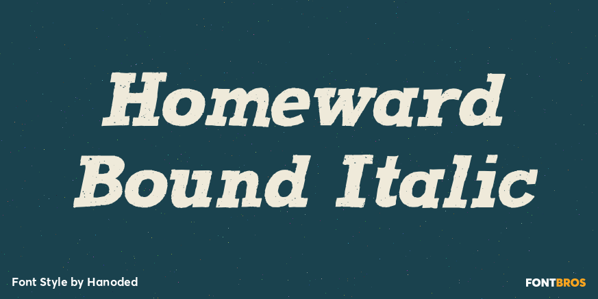 Homeward Bound Italic Poster