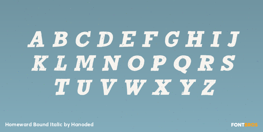 Homeward Bound Italic Font Poster #2