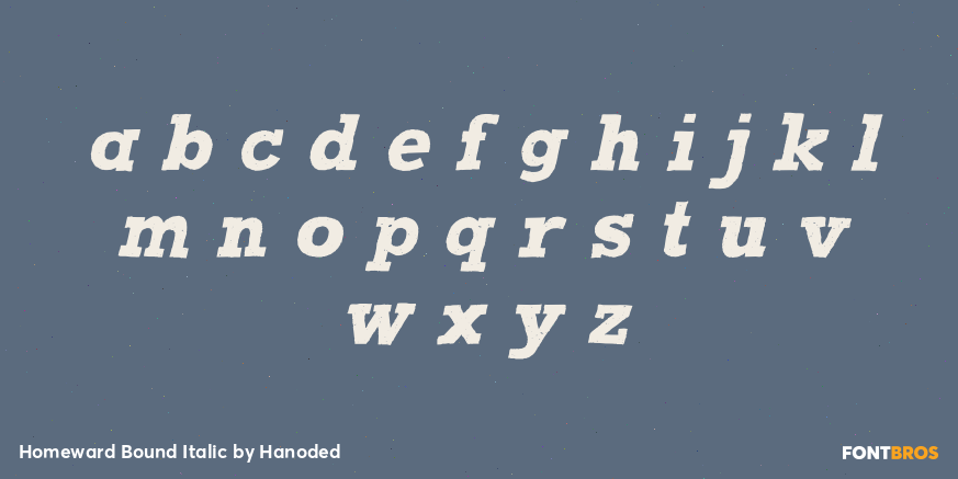 Homeward Bound Italic Font Poster #3