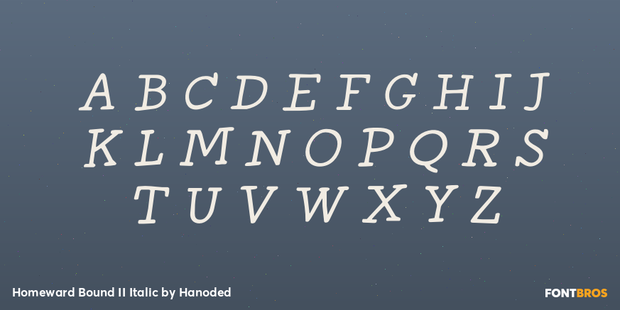 Homeward Bound II Italic Font Poster #1