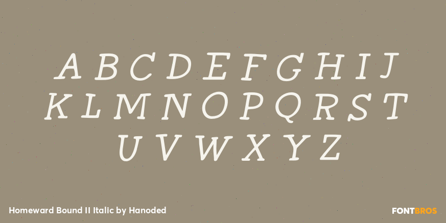 Homeward Bound II Italic Font Poster #1