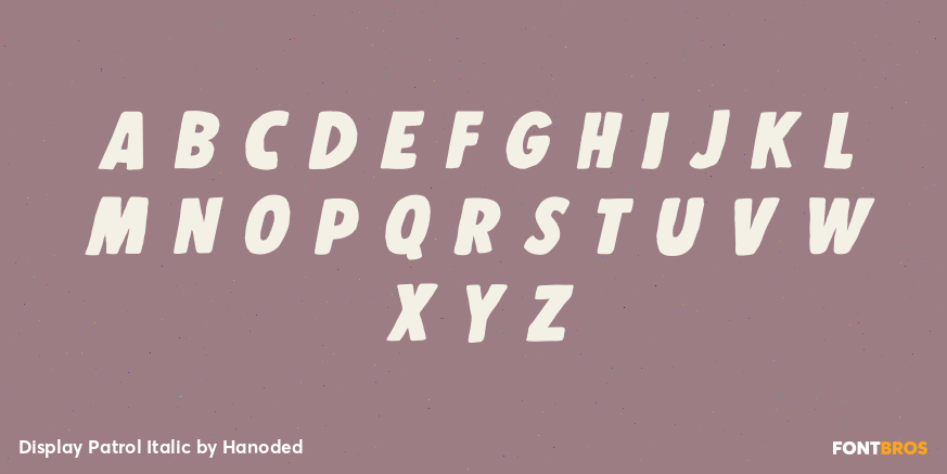 Display Patrol Italic Font Poster #2