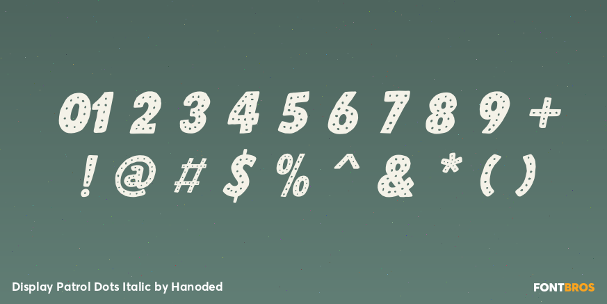 Display Patrol Dots Italic Font Poster #4