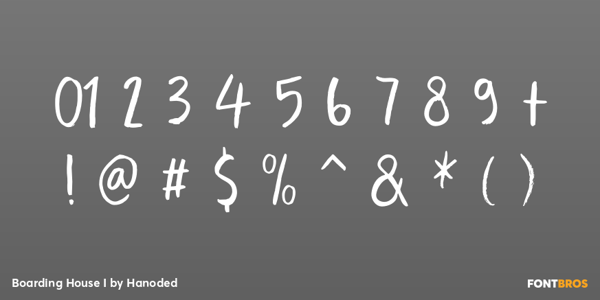 Boarding House I Font Poster #4