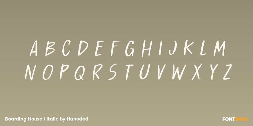 Boarding House I Italic Font Poster #3