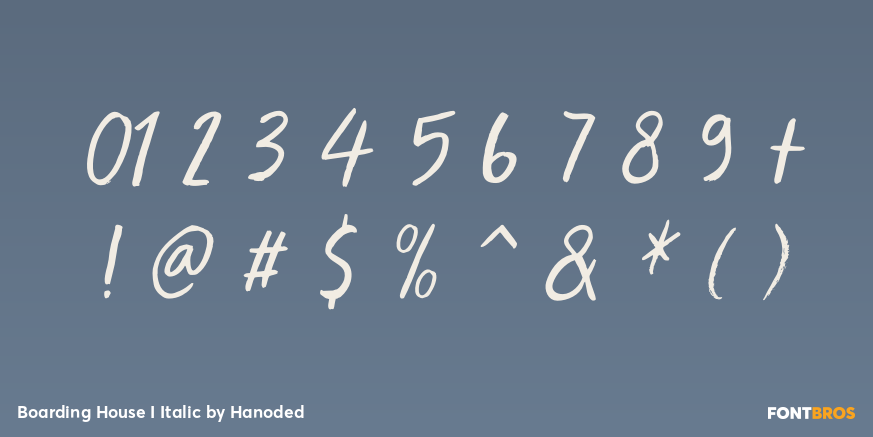 Boarding House I Italic Font Poster #4