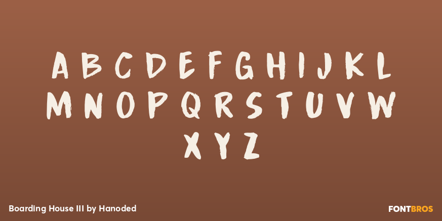 Boarding House III Font Poster #2