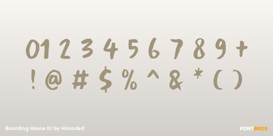 Boarding House III Font Poster #4