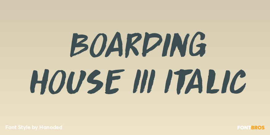 Boarding House III Italic Poster