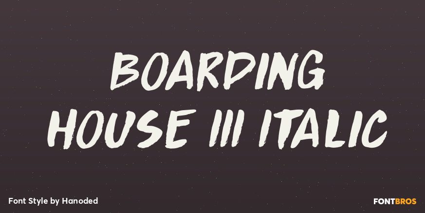 Boarding House III Italic Poster