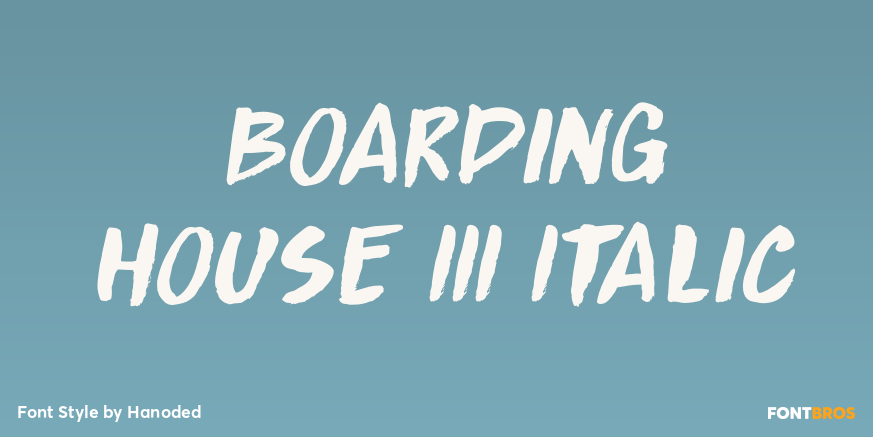 Boarding House III Italic Poster