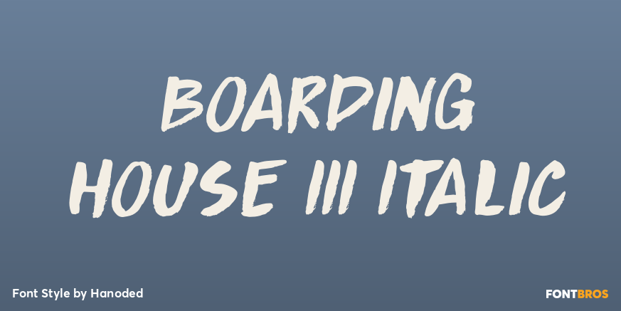 Boarding House III Italic Poster