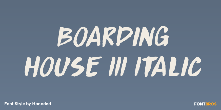 Boarding House III Italic Poster