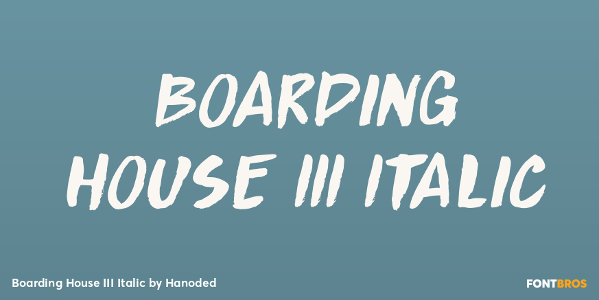 Boarding House III Italic Poster