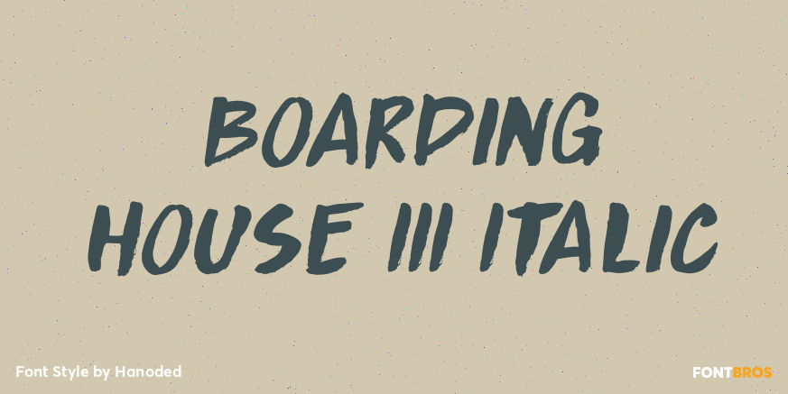 Boarding House III Italic Poster