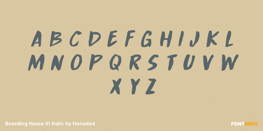 Boarding House III Italic Font Poster #2