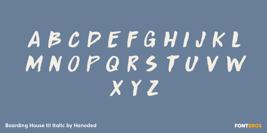 Boarding House III Italic Font Poster #3