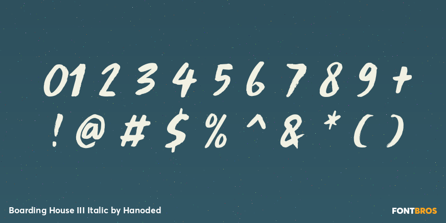 Boarding House III Italic Font Poster #4