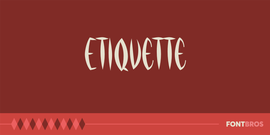 Etiquette Font Poster