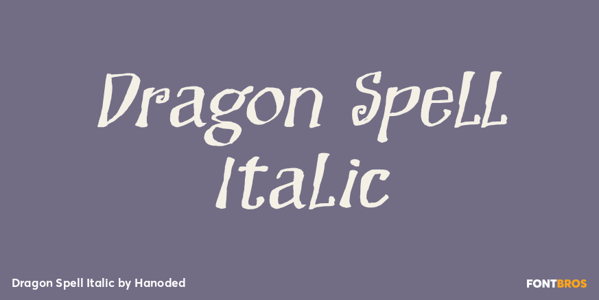 Dragon Spell Italic Font Poster #1