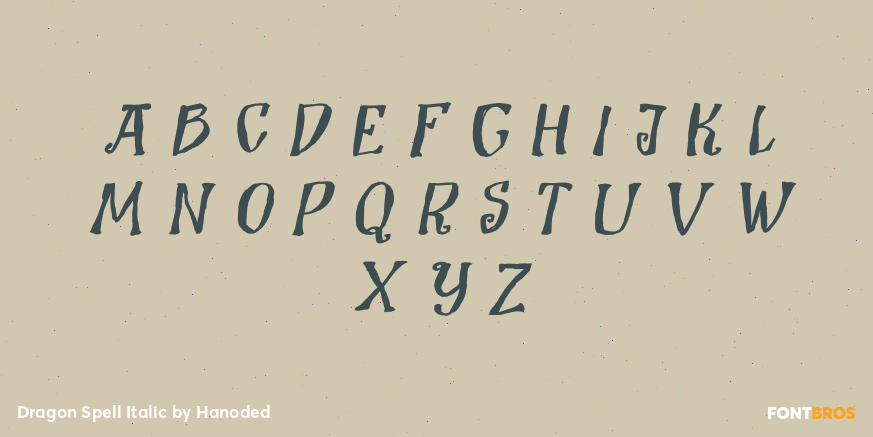 Dragon Spell Italic Font Poster #2