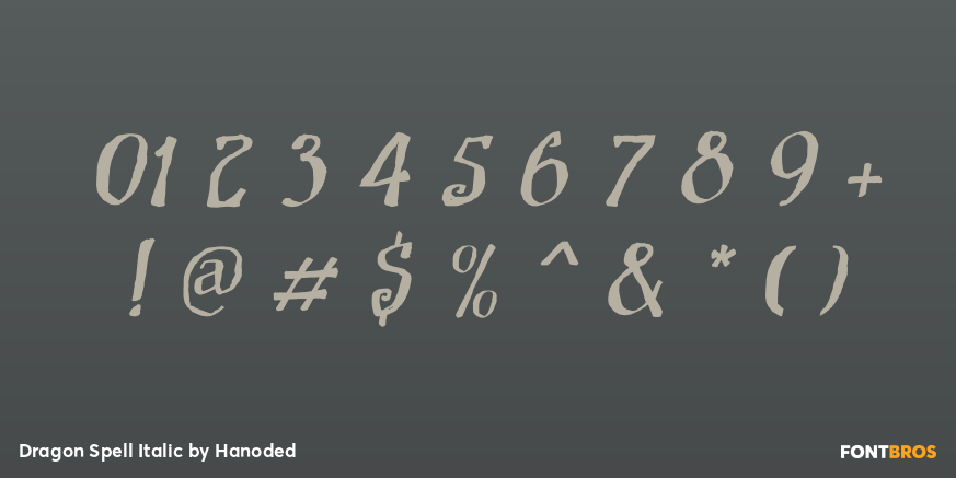 Dragon Spell Italic Font Poster #4