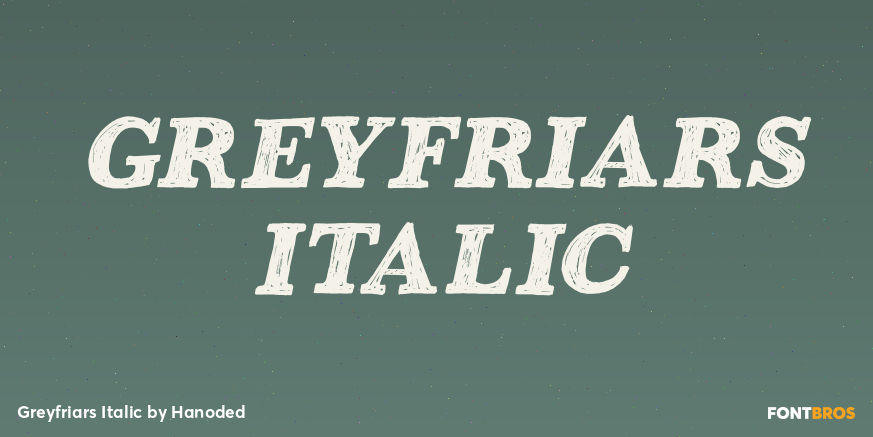 Greyfriars Italic Font Poster #1