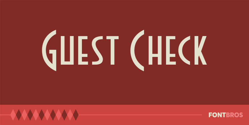 Guest Check Font Poster