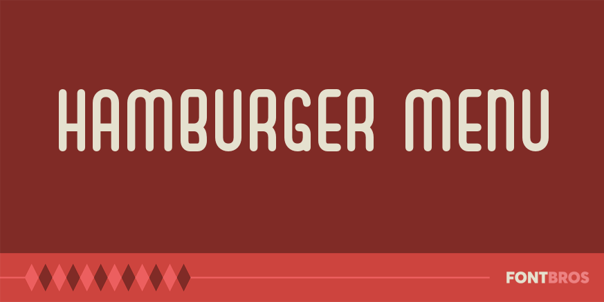 Hamburger Menu Font Poster