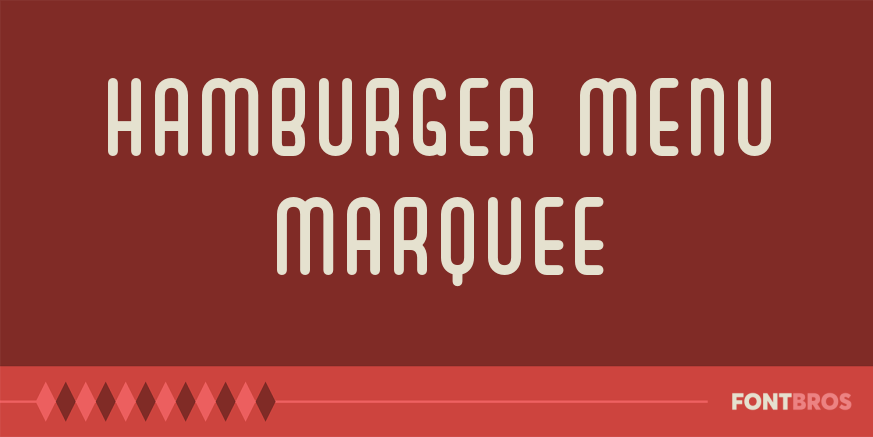 Hamburger Menu Marquee Font Poster