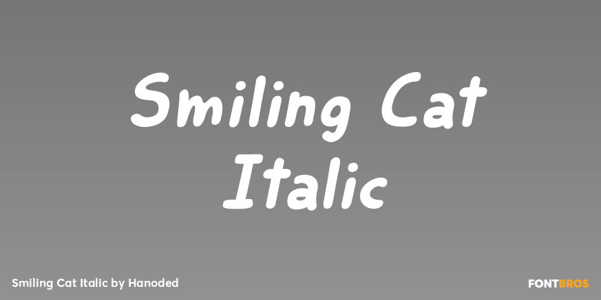 Smiling Cat Italic Font Poster #1