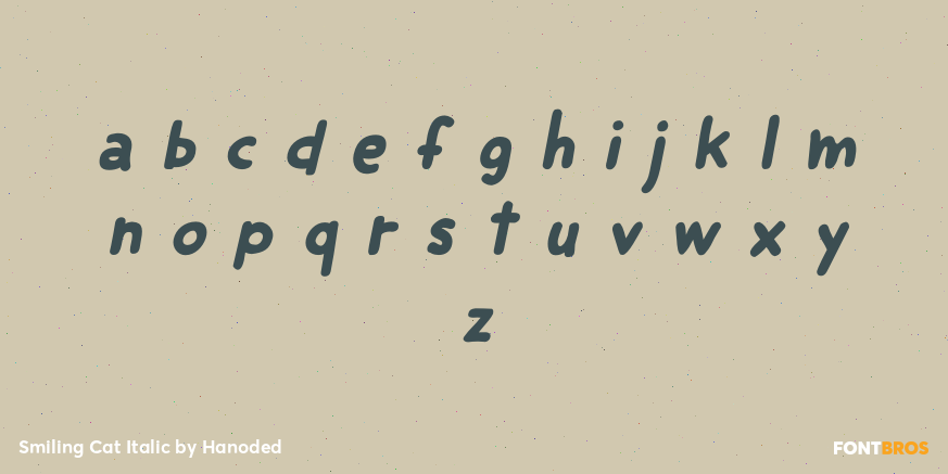 Smiling Cat Italic Font Poster #3