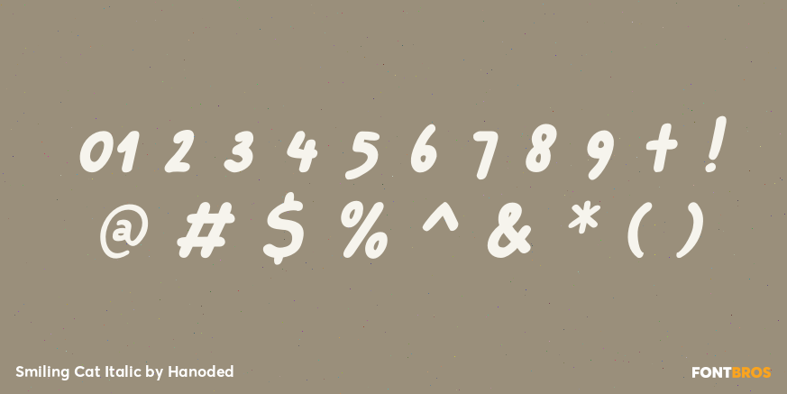 Smiling Cat Italic Font Poster #4