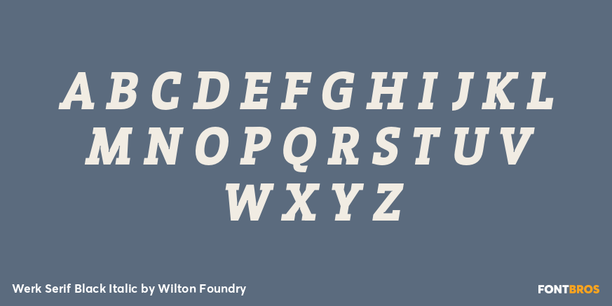 Werk Serif Black Italic Font Poster #2