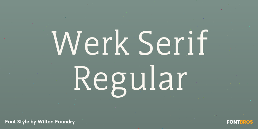 Werk Serif Regular Font Poster #1
