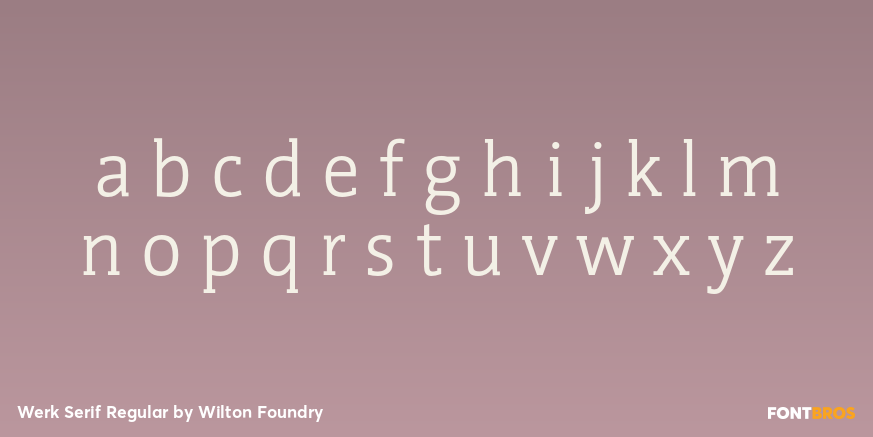 Werk Serif Regular Font Poster #1