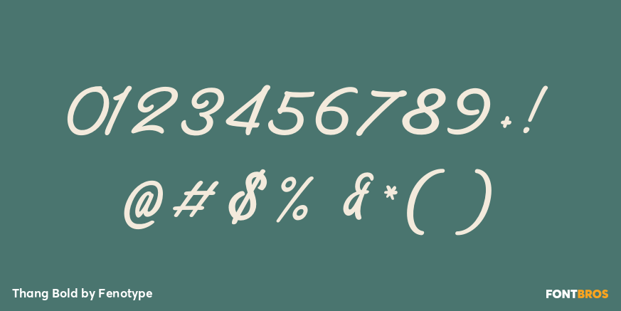 Thang Bold Font Poster #1