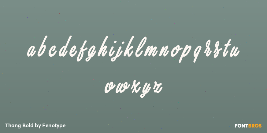 Thang Bold Font Poster #1