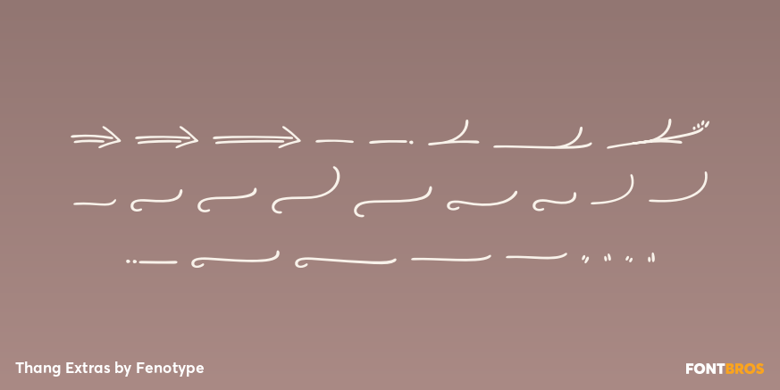 Thang Extras Font Poster #3