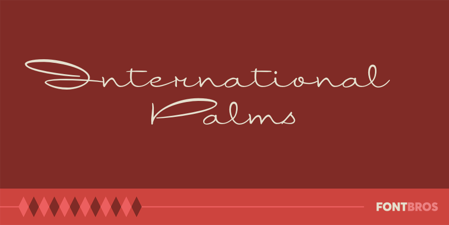 International Palms Font Poster #1
