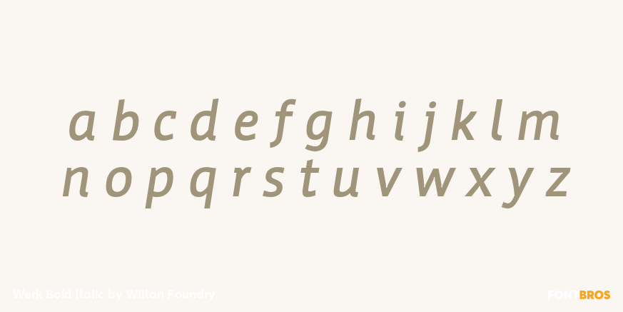 Werk Bold Italic Font Poster #3