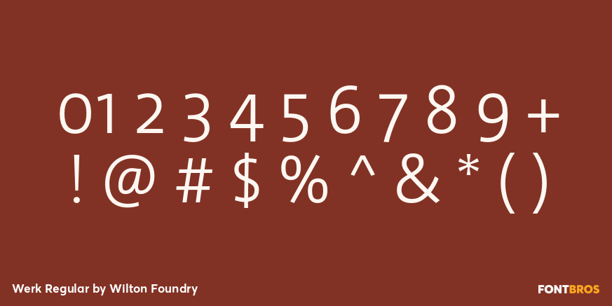 Werk Regular Font Poster #1