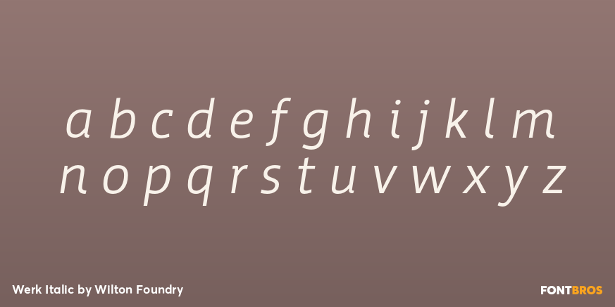 Werk Italic Font Poster #1
