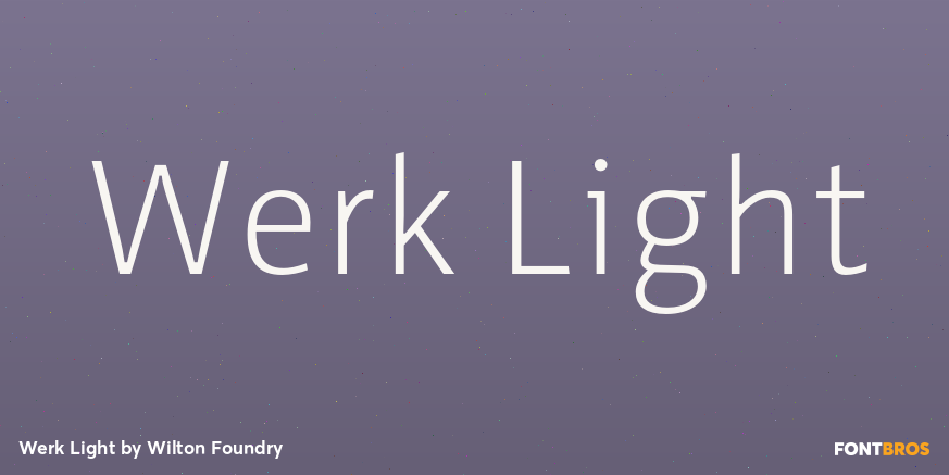 Werk Light Font Poster #1