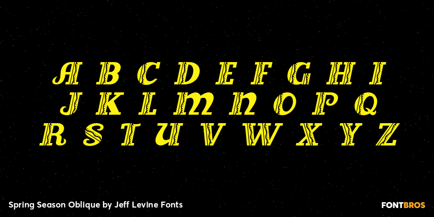 Spring Season Oblique Font Poster #2